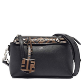 Fendi calfskin by the way Black/brown medium bag